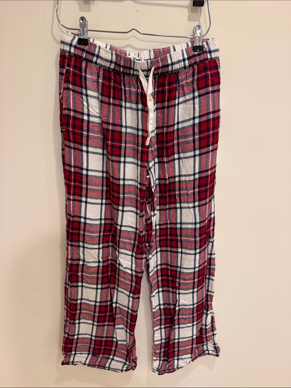 Garage Red, White & Black Plaid Women's Lounge Pajama Pants